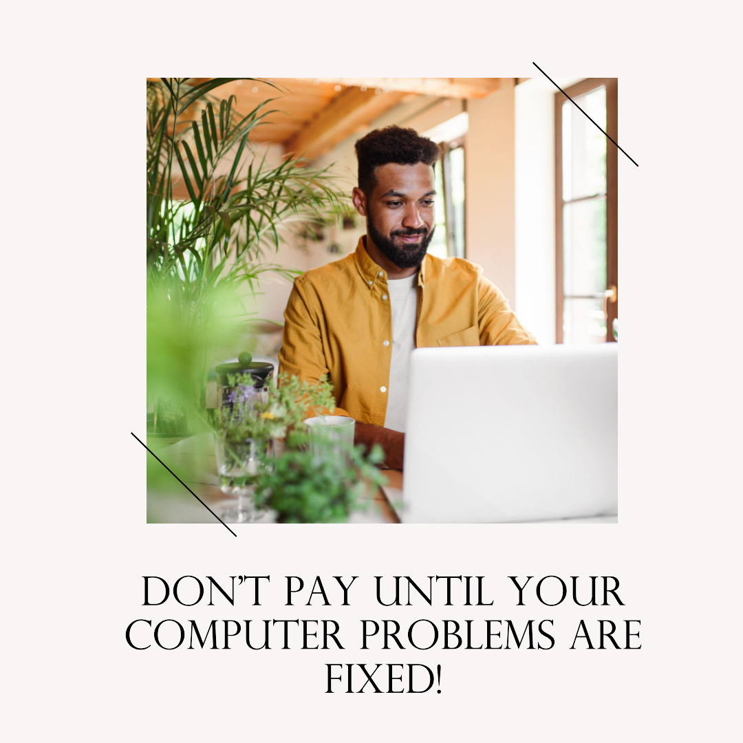 An instagram post about dont pay unless your computer problems are