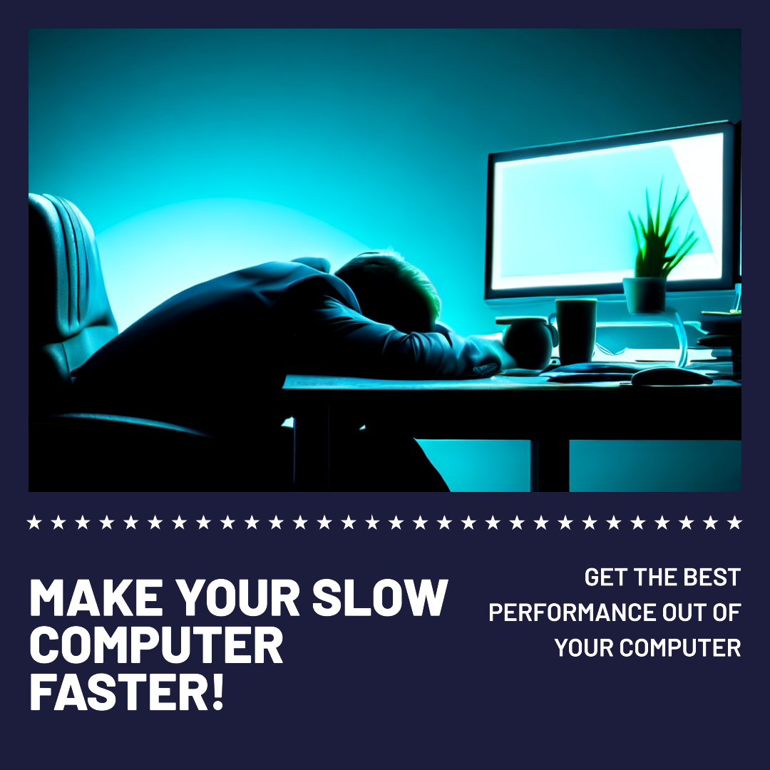 An instagram post about make your slow computer faster
