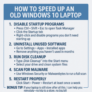 How to Speed Up an Old Windows 10 Laptop